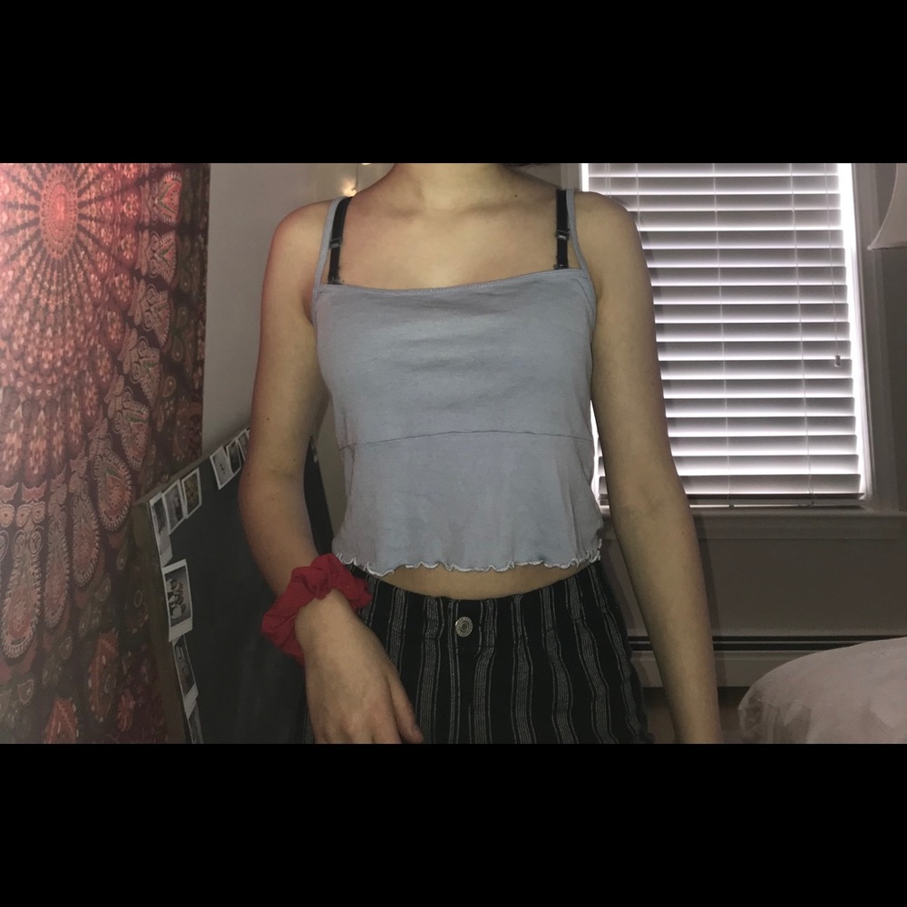 blue brandy crop tank